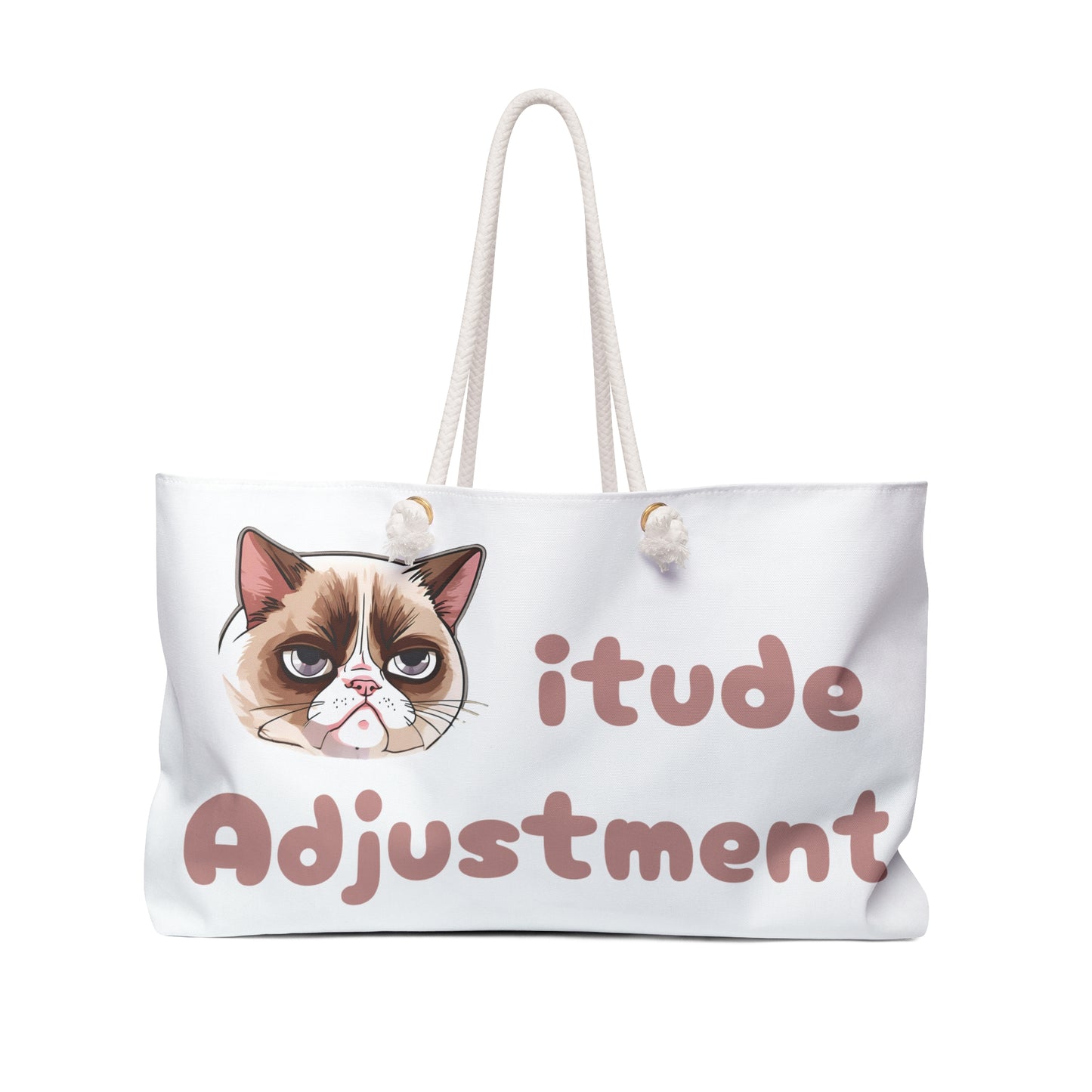Beach Bag Cat-itude Adjustment Cat Lover Tote
