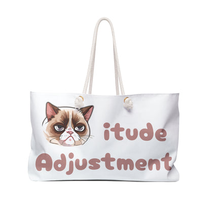 Beach Bag Cat-itude Adjustment Cat Lover Tote